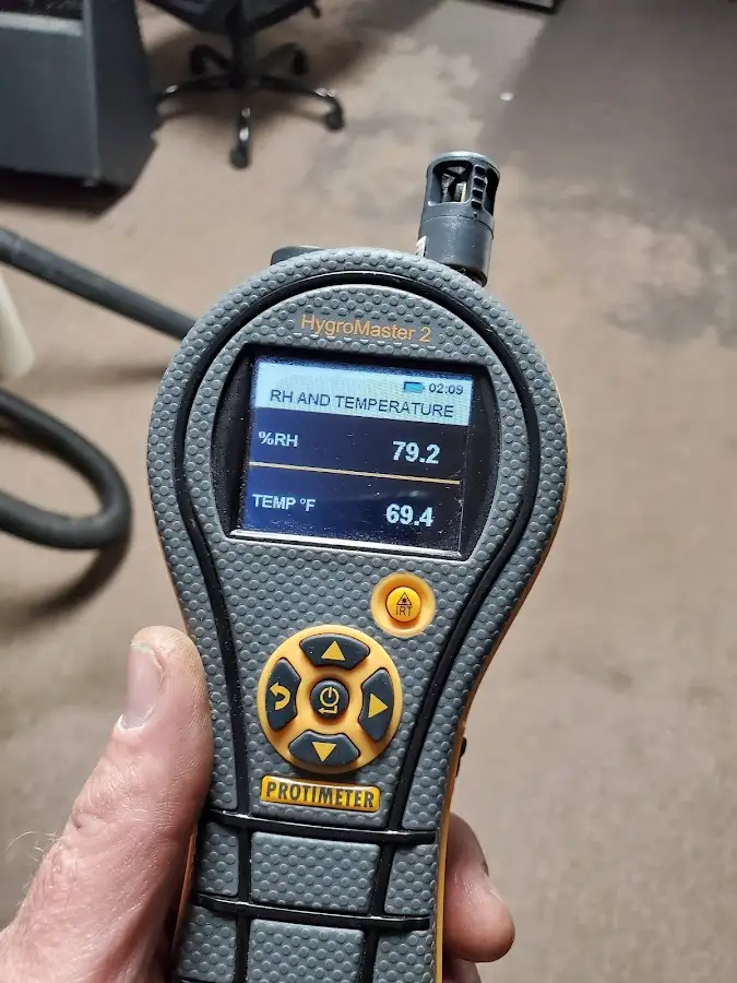 Moisture meter humidity assessment for Fire & Smoke Damage Restoration in Westlake